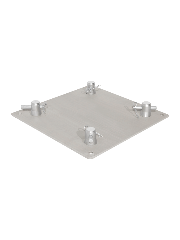 12in aluminum base plate with 1 set of connecting hardware - product view 2