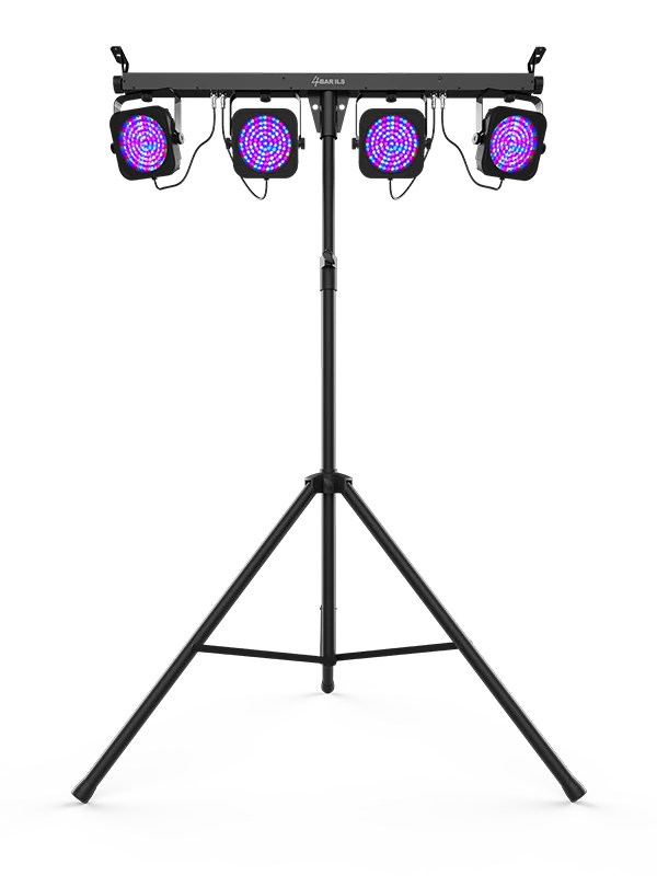 CHAUVET DJ 4BAR ILS mounted on tripod