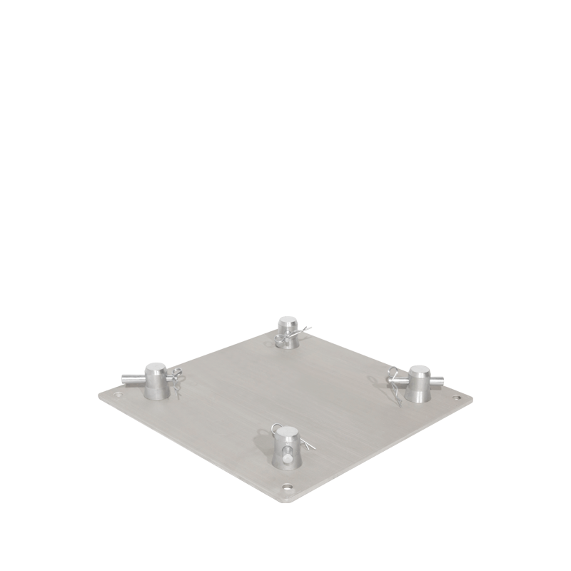 12in aluminum base plate with 1 set of connecting hardware - product view 1