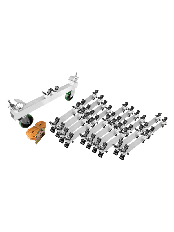 Truss cart with wheels and ratcheting straps - product view 3