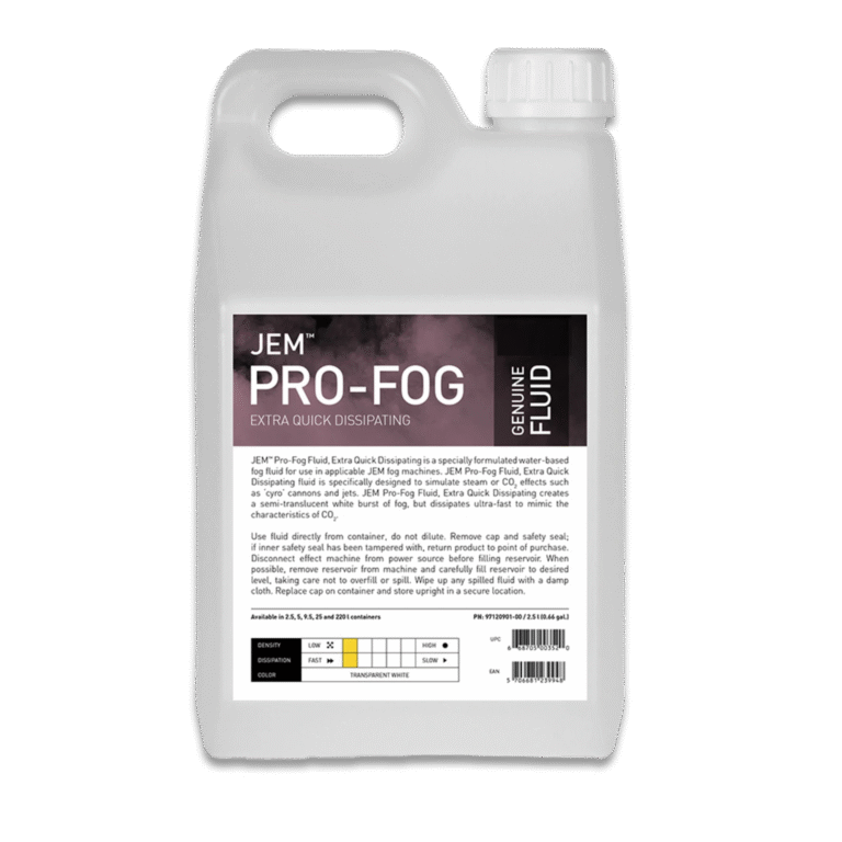 JEM Pro-Fog Fluid, Extra Quick Dissipating, 4x 2.5 l P/N 97120901 P/N 97120901