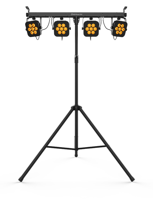 CHAUVET DJ 4BAR Quad ILS mounted on tripod